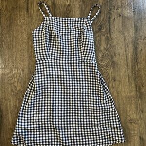 Classic navy and White Gingham Dress